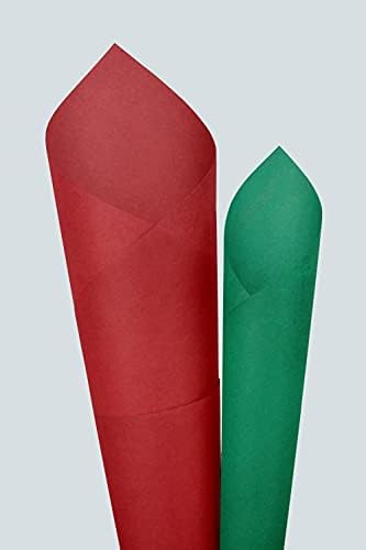 IM Customization Red and Green Christmas Tissue Paper - 30 Sheets - 20 x 26 Inches - Gift Wrap, Crafts, Decorations
