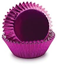 Fox Run Hot Pink Foil Muffin and Cupcake Liners, Set of 32 Standard Size Wrappers