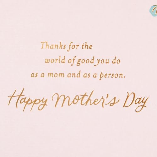 Hallmark Mother's Day Card with Envelope (Moms Make the World Go Round)