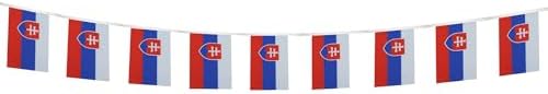 AZ FLAG Slovakia Bunting 20 ft 20 flags Light Polyester