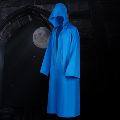 Tunic Hooded Robe Adult Wizard Robes Monk Priest Cloak Halloween Cosplay