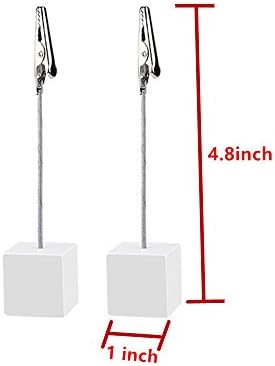 10pcs Table Number Holder Name Place Card Holder Memo Clip Holder Stand Note Holder Pictures Card Paper Menu Clip (Pure White)