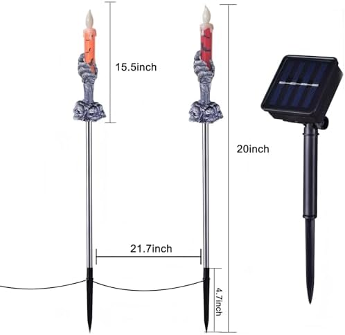Halloween Decorations Outdoor, Solar Pathway Lights, 10 Pack