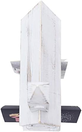 GALLERIE II White Church Chapel Large Christmas Card Holder | Mail Holder 11 x 24 inches | Versatile Festive | Holiday Card Holder | Winter Tabletop | Christmas Card Holders Display Cream