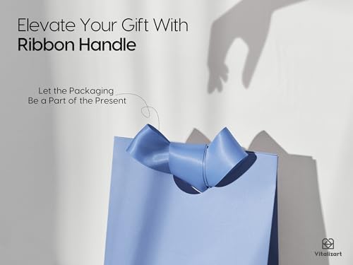 Vitalizart Paper Gift Bags With Ribbon Handles Mini Assorted Bulk Pack