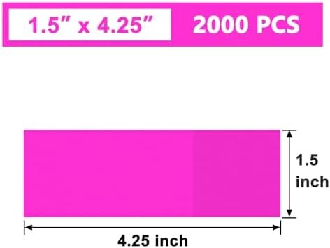 NATURALABEL Self-Adhesive Napkin Bands, Pack of 2,000, Hot Pink
