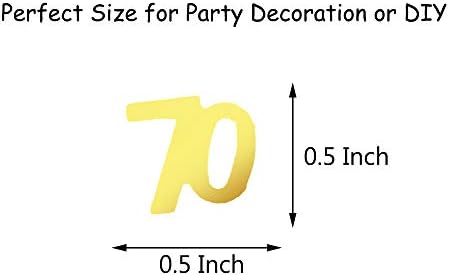 Confetti 70 Confetti Table Party Decorations for Anniversary Birthday(Metallic 1.5 oz)