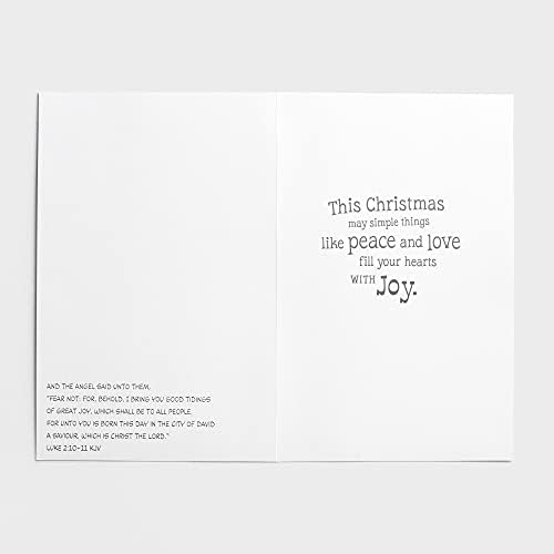 DaySpring - Peanuts - Good Tidings Great Joy - 50 Bulk Christmas Cards, KJV (J4792), Multi