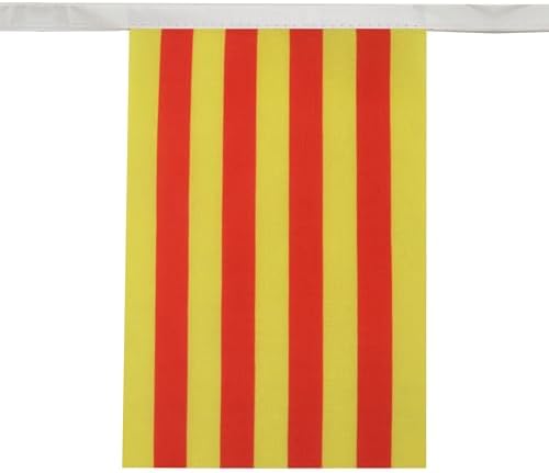 AZ FLAG Catalonia Bunting 20 ft 20 flags Light Polyester
