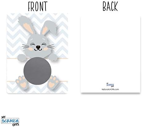 My Scratch Offs 20 Pack Funny Easter Bunny DIY Make Your Own Scratch Off Cards & Stickers. Perfect for Teacher Rewards, Business Promo Codes & Custom Message