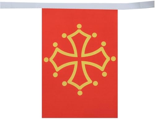 AZ FLAG Midi-Pyrénées - Occitania Bunting 20 ft 20 flags Light Polyester