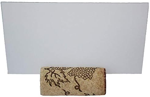 Premium Recycled Cork Place Card Holders - Set of 25 with Place Cards - Rustic Wine Theme Table Decor - Perfect for Vineyard Weddings