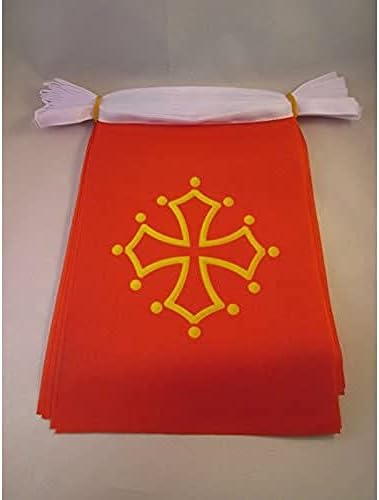 AZ FLAG Midi-Pyrénées - Occitania Bunting 20 ft 20 flags Light Polyester