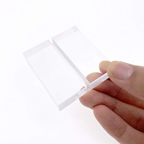 20 Pack 2" Clear Acrylic Sign Holder- 1/8" (3mm) Slot Clear Sign Stand for Display Table Numbers Wedding Signage, Perfect to Hold up 1/8" Thick Acrylic Sheets Table Signs