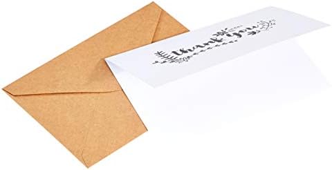 Amazon Basics Thank You Cards and Envelopes, Black and White, 4" x 6", 48 Count