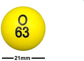 Yuanhe 0.8 Inch Bingo Balls for Jumbo Cages and Boards, Easy Read, 75 Count, Perfect for Parties,Bingo Nights, Raffles,Lost Bingo Ball Replacements