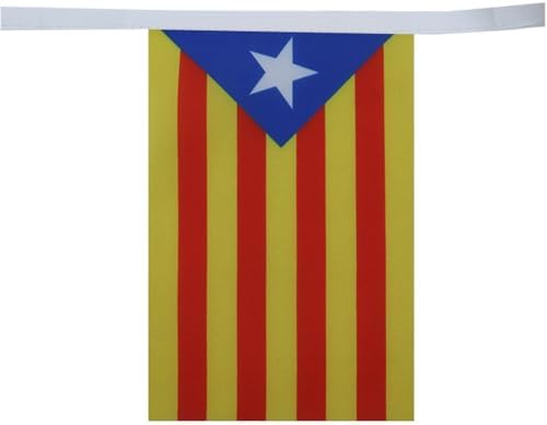 AZ FLAG Catalonia Estelada Blava Bunting 20 ft 20 flags Light Polyester
