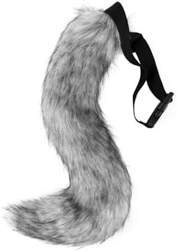 JUNBOON Faux Fur Cat Ears and Wolf Fox Tail Set Adult Kids Claw Glove Kit for Halloween Anime Cosplay Party