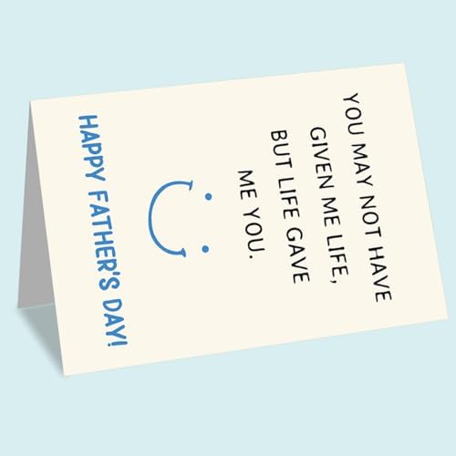 Step Dad Father's Day Card, Fathers Day Card Gifts for Bonus Dad