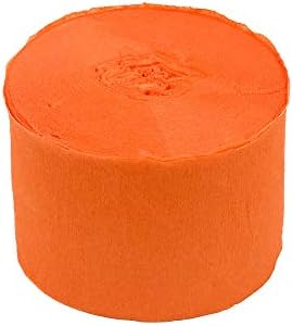 8 Rolls Orange Crepe Paper Streamers, Wedding Birthday Baby Shower Halloween Party Decoration, Fall Thanksgiving Party Rainbow DIY Supplies, Living Room Bedroom Decor