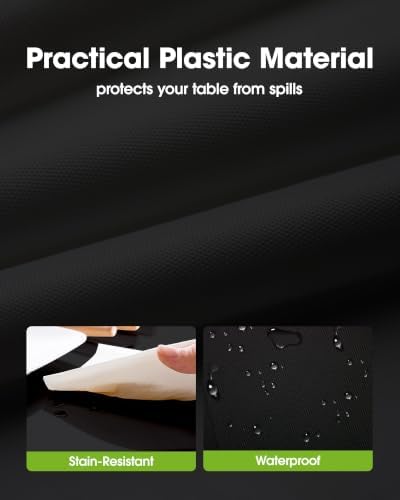 Pureegg Plastic Table Cloth Disposable 54 x 72 Inch 10 Packs, Black