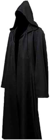 Tunic Hooded Robe Adult Wizard Robes Monk Priest Cloak Halloween Cosplay