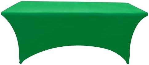 2-Pack 6ft Spandex Table Covers for Rectangle Standard Folding Tables - Wrinkle Resistant Stretch Tablecloths - Ultimate Fitted Table Protector for Parties, Trade Shows, Banquet