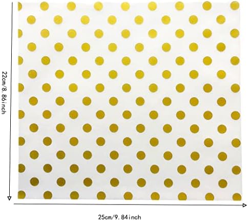 Gold Dot Wax Paper Sheets Deli Wraps Tray&Basket Liner Deli Paper Wax Paper Baking Paper Colored Parchment Paper Greaseproof for Food (150)
