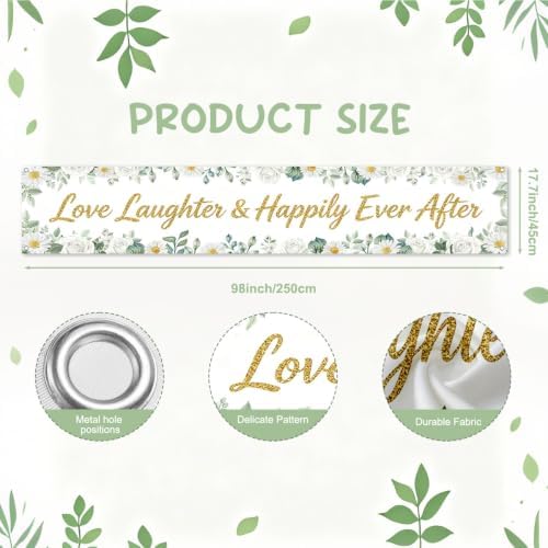 Happily Ever After Sign Banner Wedding Bridal Shower Party Decorations