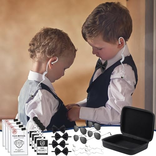 Mepase 21 Pcs Ring Security Wedding Ring Bearer Box,Cloth Suitcase