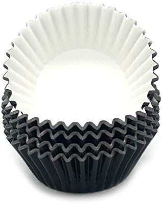 Standard Black Foil Cupcake Liners Muffin Baking Cups for Party and More, 100-Count