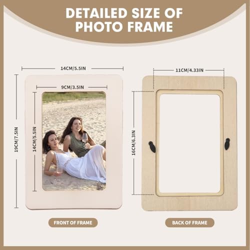 8 Packs DIY Mosaic Frame Craft Kit for 4*6 Photo,Wooden Picture Frames Kit