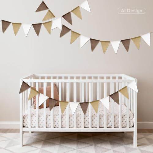 G2PLUS Pre-Strung Triangle Pennant Banner Decorative Flag Garland 36 PCS