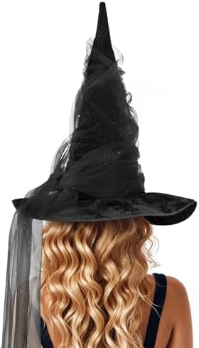 HOMELEX Witch Hat for Women, Adult Halloween Costume Hat