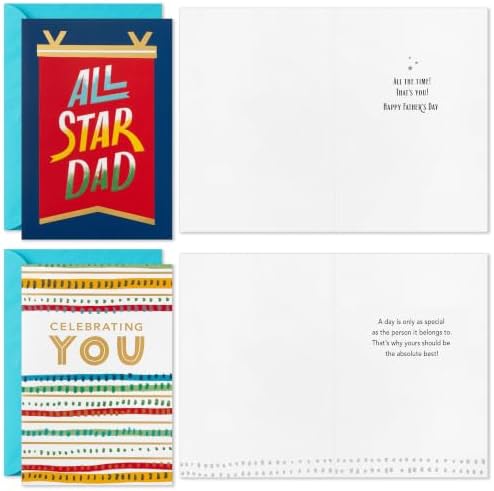 Hallmark Fathers Day Card Assortment (24 Cards with Envelopes, 6 Designs)