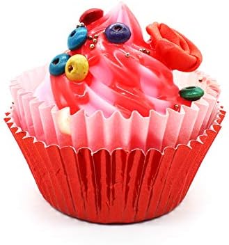 Red Foil Cupcake Liners,GOLF Standard Size Red Foil Cupcake Liners Wrappers Metallic Baking Cups,Muffin Paper Cases, 500 Pack