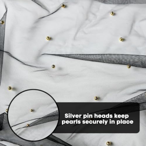 Artoid Mode 10-Pack Pearl Black Gauze Table Runner 10FT Home Decor