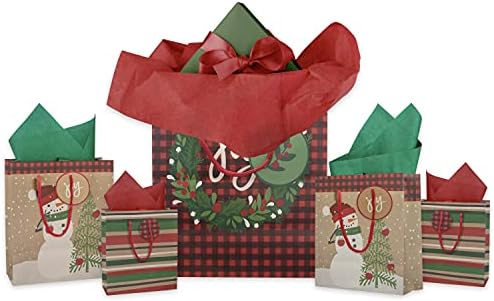 IM Customization Red and Green Christmas Tissue Paper - 30 Sheets - 20 x 26 Inches - Gift Wrap, Crafts, Decorations