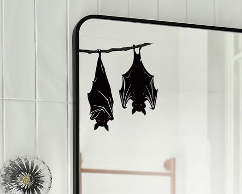 FLFK Halloween Peel and Stick Wall Stickers (Hanging Bats)