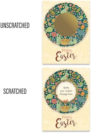 My Scratch Offs Spring Easter Wreath DIY Make Your Own Scratch Off Card Pack 20 Cards and 20 Scratch Off Stickers