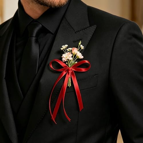 30 Yards Thin Red Ribbon 3/8 in for Gift Wrapping Wedding Christmas Decor