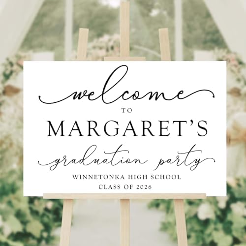 Personalized Graduation Party Welcome Sign 2026, Class of 2026 Welcome Sign, Grad Welcome Sign, Modern Minimalist Graduation Welcome, 2026 Graduation Party Welcome Sign