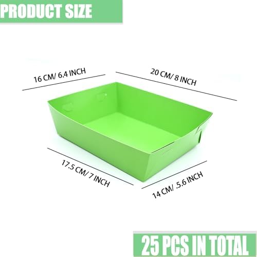 25 Pcs Paper Food Tray 4 lb Large Food Boats Nacho Plates