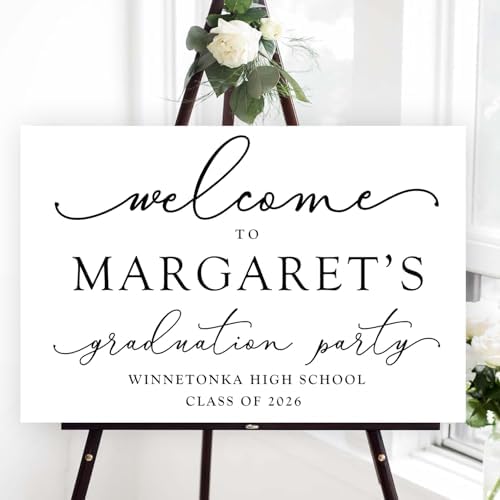 Personalized Graduation Party Welcome Sign 2026, Class of 2026 Welcome Sign, Grad Welcome Sign, Modern Minimalist Graduation Welcome, 2026 Graduation Party Welcome Sign
