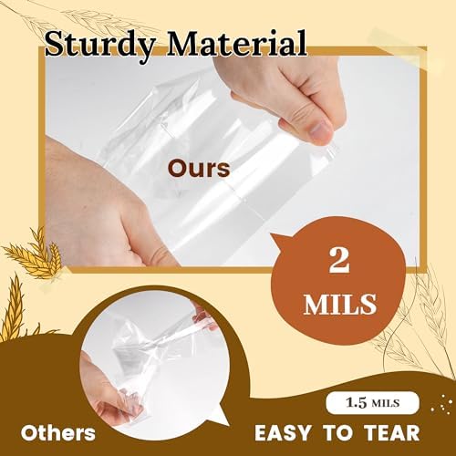 LOKQING Clear Halloween Treat Bags, 100 Pack 8x11 in for Gifting