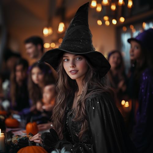 HOMELEX Witch Hat for Women, Adult Halloween Costume Hat