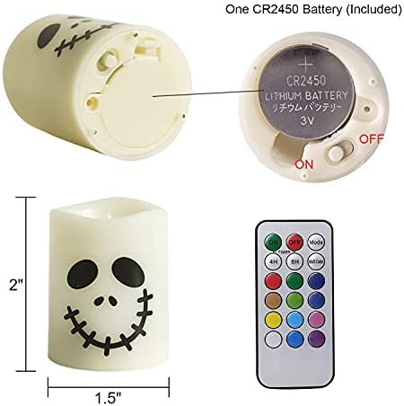 GenSwin Halloween Flameless Votive Candles Color Changing with Remote Timer