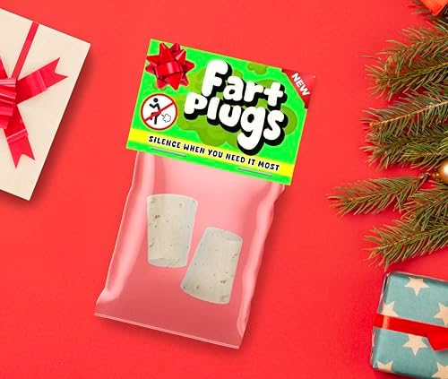 Jergrim Funny Stocking Stuffers Fart Plug Gag Gift, Novelty Christmas Party Gift Prank & White Elephant Gifts For Adults, Boyfriend, Husband, Friends, Prize For Christmas Games, Birthday, Secret Santa