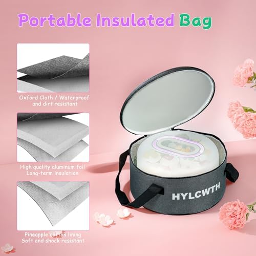 Cake Carrier With Lid And Handle, Bpa-Free Cake Holder With Lid For 10 Inch Round Cake Carrier With 10 pcs Round Golden Cake Boards And Portable Insulated Bag（Purple）