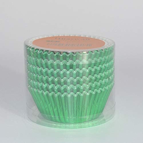 Bold Green Foil Cupcake Liners Standard Paper Baking Cups for Party, Birthday and More, 120-Count